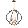 Maxim Crest 4-Light 22.25" Wide Oil Rubbed Bronze / Antique Brass Chandelier 20293OIAB